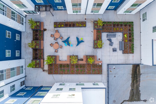 Courtyard Arial - The Rose on Colfax