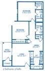 2HAB, 2BA - 930 ft²
