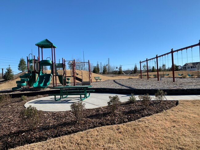 Playground and cook out area with picnic tables at Villages at Hunters Point - 9010 Fenton Rd. House Unit Villages of Hunters Point