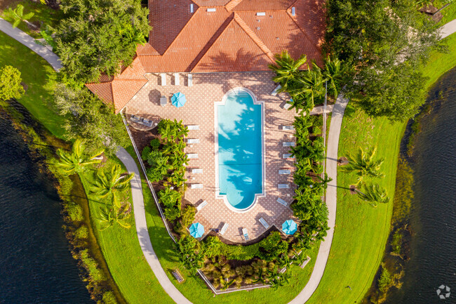 Aerial Pool View - Bay Breeze Villas Rental