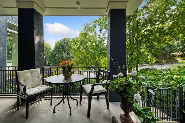 Lovely front porch area to greet guests or unwind