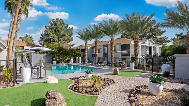 Take a dip in our sparkling pool, unwind on the sundeck, and soak up the Arizona brilliance. - Promenade at Grand Apartments