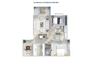 Two bedroom + two bath
