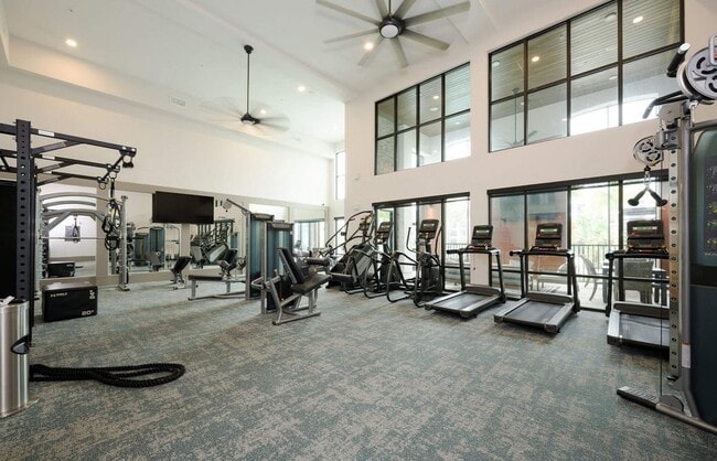 Elevate your fitness routine at The Edison Daytona Apartments with our state-of-the-art gym. Featuring modern equipment and ample space, it's designed for your active lifestyle. Take the next step and schedule a tour today!