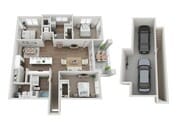 Floor Plan 3B | Seasons at Mount Pleasant | Apartments in Mount Pleasant, WI
