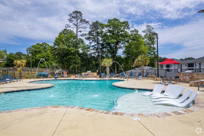 Resort style pool with sun deck