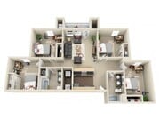 4 Bedroom, 2 Bathroom Premium