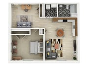 Unit G | 1 bed / 1 bath