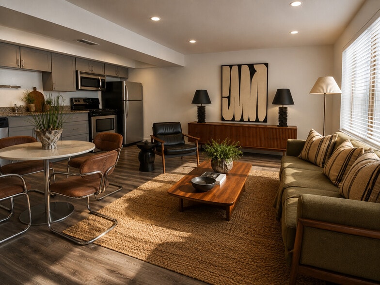 1BR, 1BA, Living Room / Kitchen Area