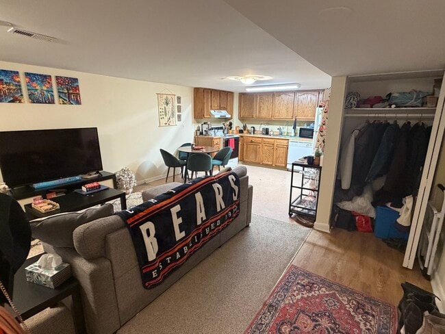View of Great Room and kitchen