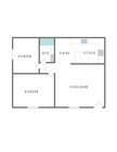 2 Bedroom 1 Bath - 840 SF