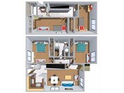with full-size washer and dryer