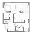 Un dormitorio, un baño (731 pies cuadrados)