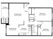 2BR/1BA