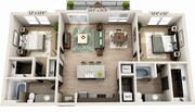 Wisteria_2Bed_2Bath_1164 Sq Ft