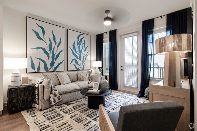 A2 - 1BR, 1BA - 832SF - Living Room - Hadley