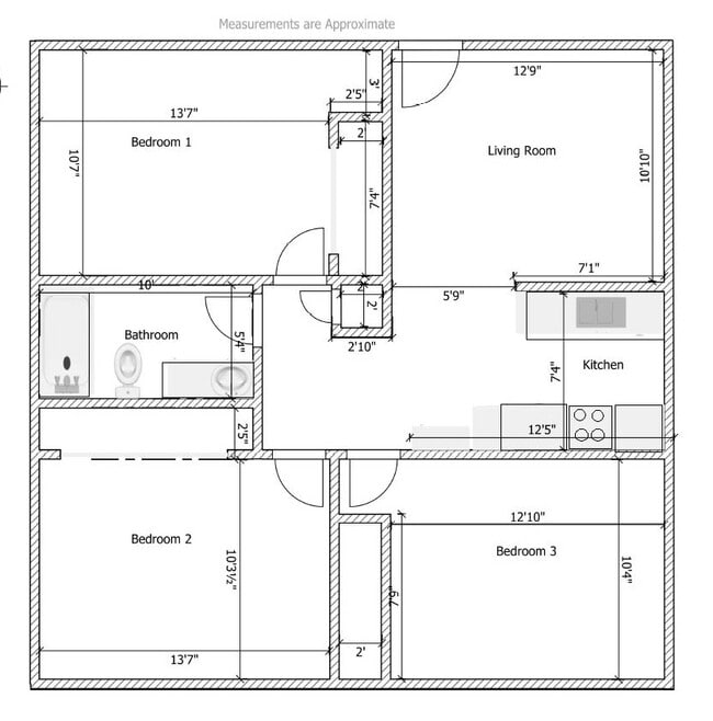 similar unit - 1144 West 3rd Street Unit B