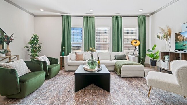 3BD, 3BA - 2926SF - Living Room - The Summit Brownstones