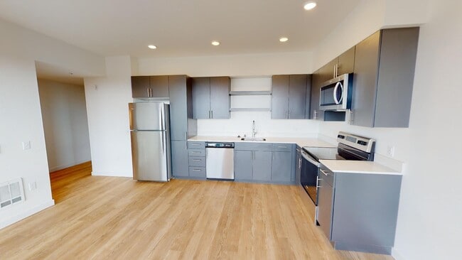 One Bed One Bath 557SQ.FT. Kitchen - Proctor Flats