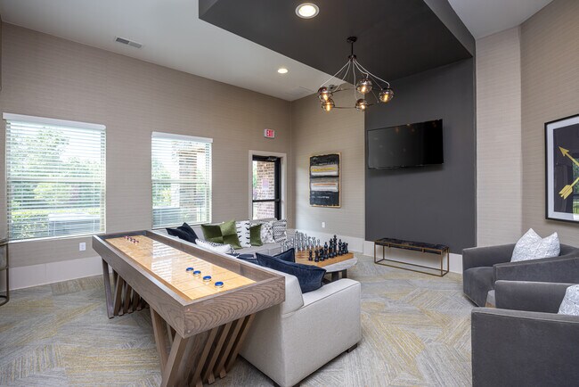 Lounge with shuffleboard