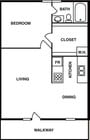 1BR/1BA