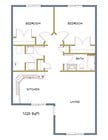 2BR/1BA