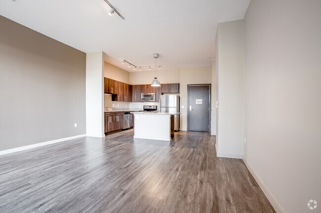 1BR, 1BA - 845SF - Heywood - Living Room - Starkweather Lofts