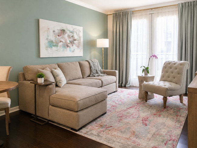Fully furnished living room - 1000 Providence Plz Unit 259