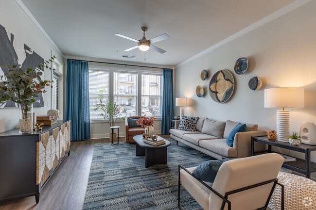1BR, 1BA - 1D - 820SF - Living Room - The Cannon