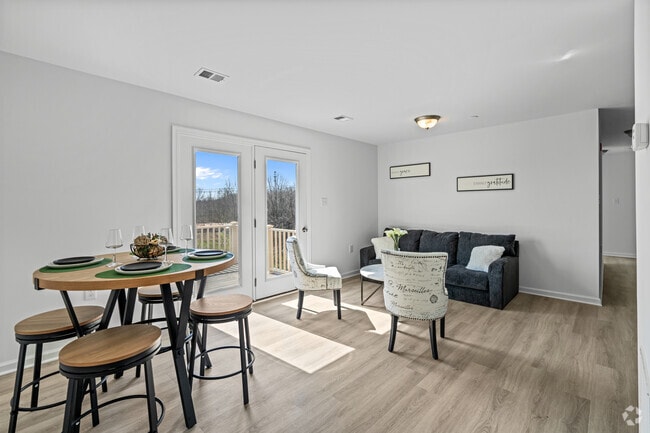 3BR, 2BA - 1076SF Living Room