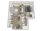 1 dormitorio, 1 baño