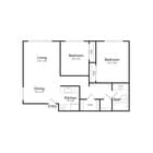 B1 floor plan Lake Crest Apartments