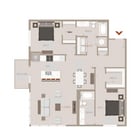 Floor Plan (Arya) - 2 Bedroom (Kusama III)