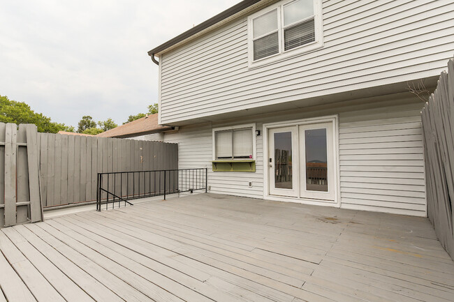 New deck has just been built, similar to layout here showng the old deck - 463 Huntington Ridge Dr Townhome