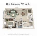 1BR/1BA