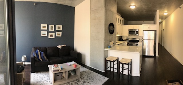 Open concept living room - 235 W Van Buren St Condo