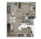 One Bedroom One Bath Floor Plan