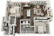 Floorplan 2D - Units 205 & 305