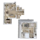Explore the elegance and spaciousness of this modern two-level apartment, designed to meet all your lifestyle needs.