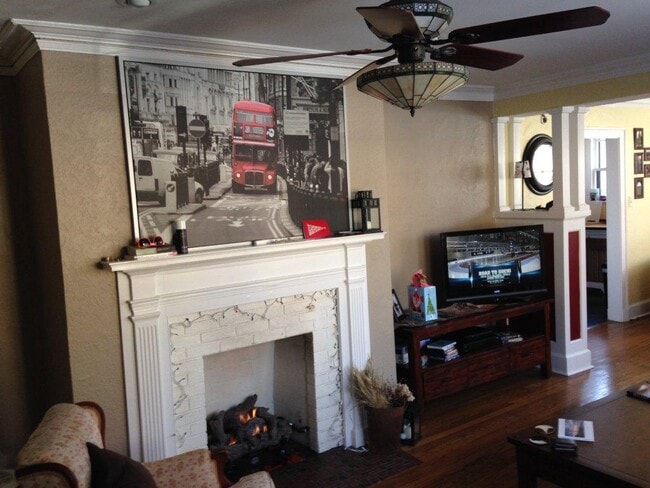 Gas Fireplace in the living room - 1820 Pleasant St Unit 1