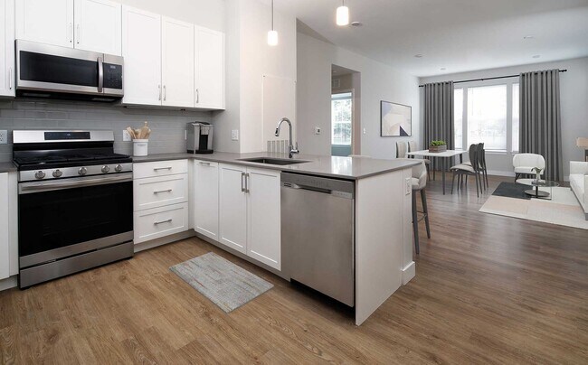Phase II Apartment Home Kitchen and Living Areas