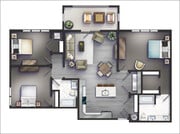 C1 Phase 2 Three Bedroom 1388 sqft