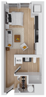 388 square foot studio apartment