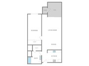 1 Bedroom 1 Bathroom 600SF