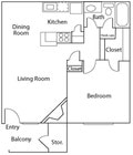 1BR/1BA