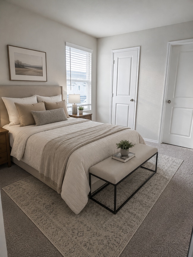 virtually staged master Bed - 7239 Converse Ridge Ln Unit 102