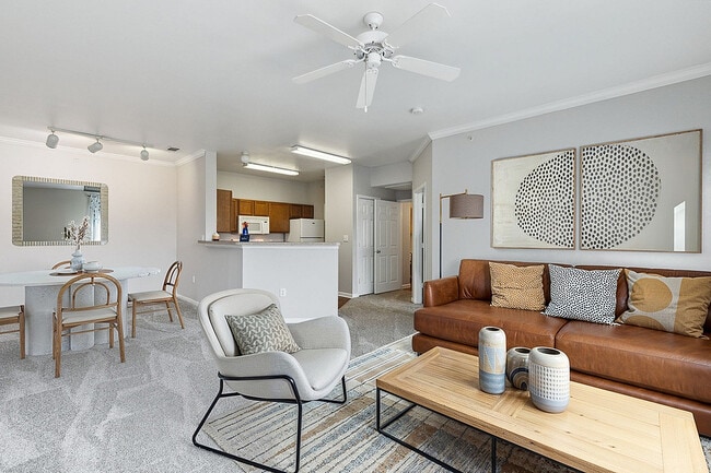 Living Room at Toscana at Valley Ridge Apartments