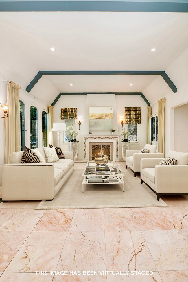 Living Room Virtually staged - 6630 Moore Dr