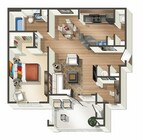 Oakwood_1Bed_1Bath_797 Sq Ft
