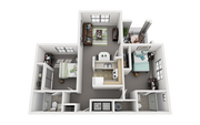 2x2 Split - Cabana Beach Apartments Gainesville
